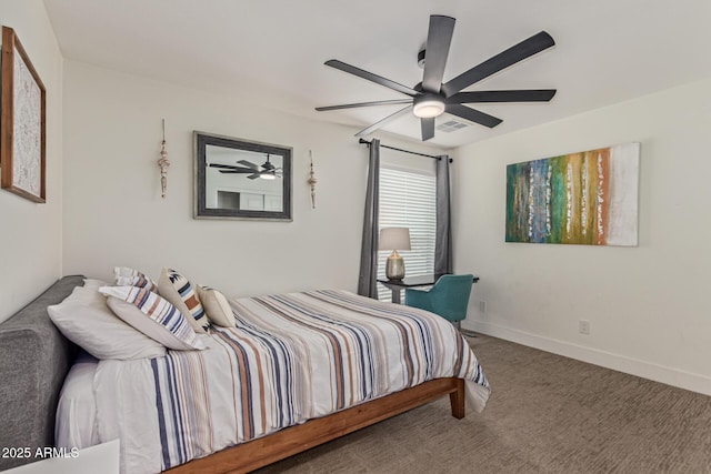 2033 E Janice Way, Phoenix, AZ 85022 - bedroom featuring carpet floors, a ceiling fan, and baseboards