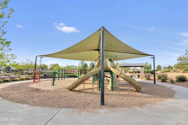 view of community jungle gym