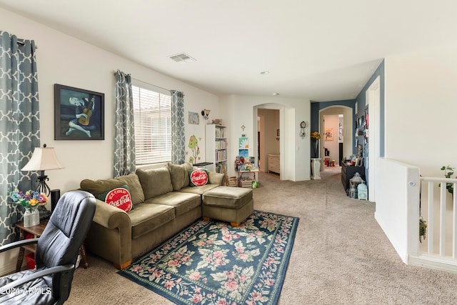 view of carpeted living room