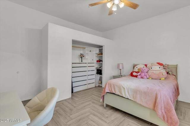 9183 W Shamel Ash Rd, Peoria, AZ 85383 - bedroom with ceiling fan and a closet