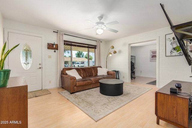844 E Ruth Ave, Phoenix, AZ 85020 - living room with light wood-style floors and ceiling fan