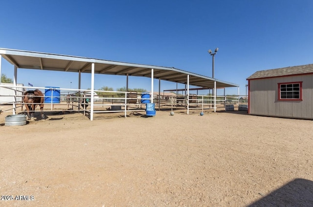 view of horse barn