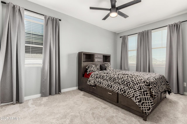 2250 E Palmdale Ln, Gilbert, AZ 85298 - bedroom with carpet, baseboards, and a ceiling fan