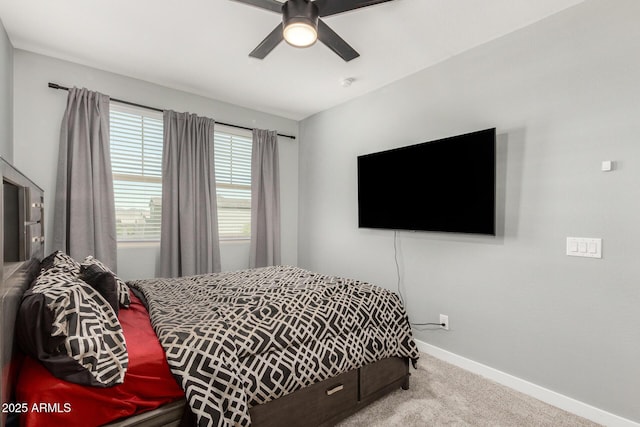 2250 E Palmdale Ln, Gilbert, AZ 85298 - carpeted bedroom with baseboards and ceiling fan