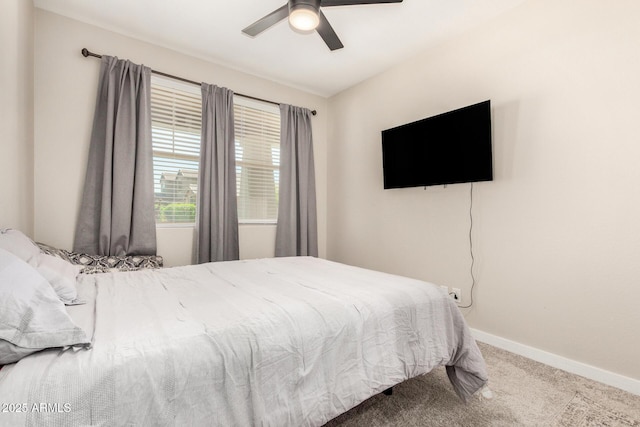 2250 E Palmdale Ln, Gilbert, AZ 85298 - carpeted bedroom featuring baseboards and a ceiling fan