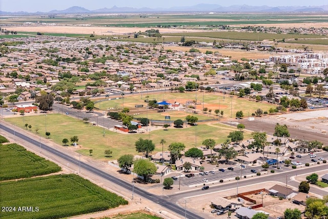 aerial view with a mountain view