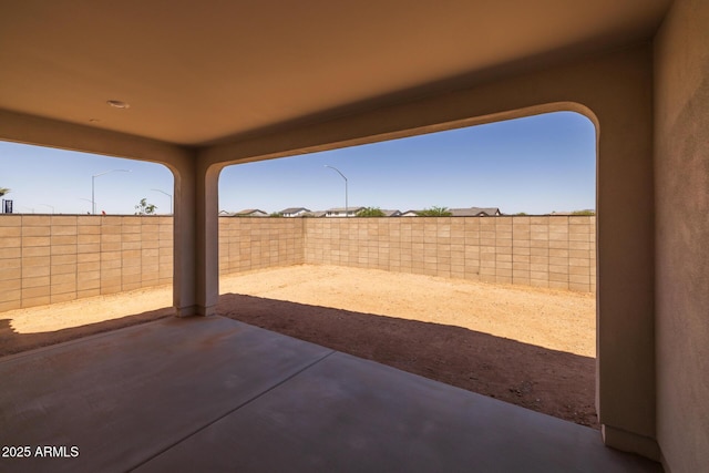 view of patio / terrace with a fenced backyard