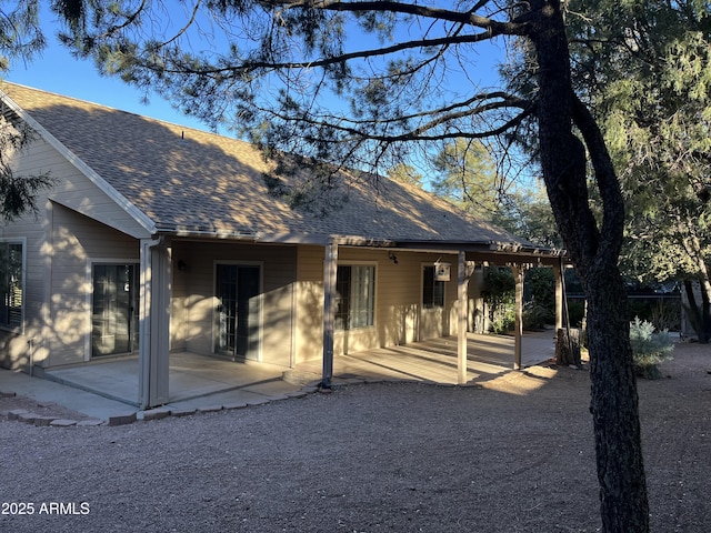 view of front of home with a patio