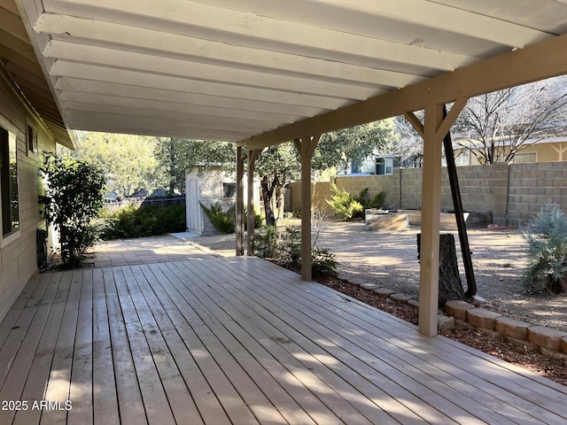 view of wooden deck