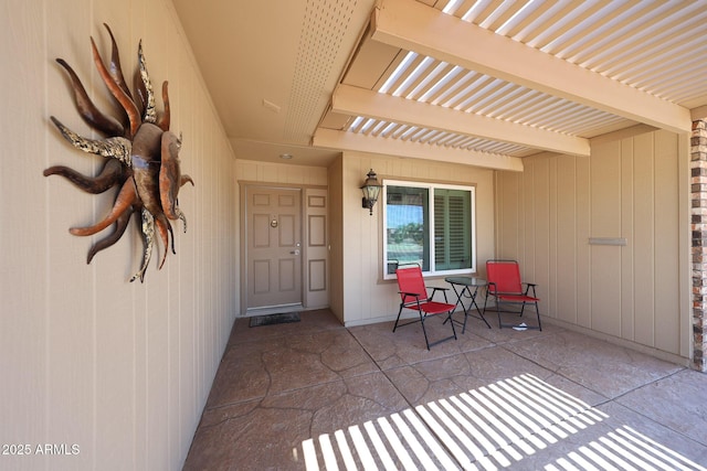 view of patio / terrace with a pergola