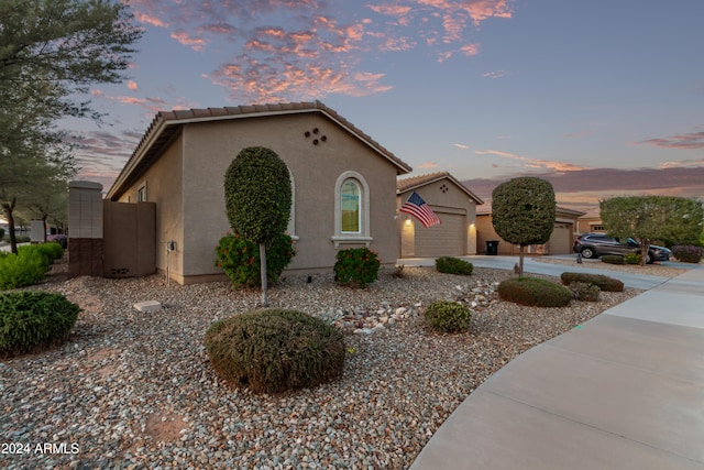 view of front of house featuring a garage