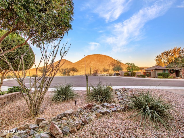 exterior space with a mountain view