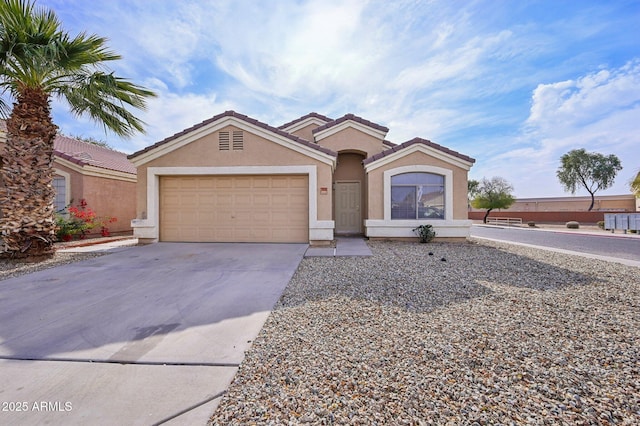 view of front of house featuring a garage