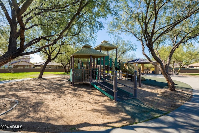 view of jungle gym