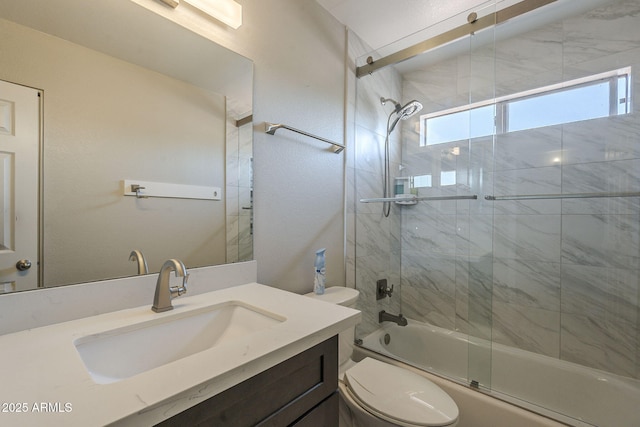 1610 W Maplewood St, Chandler, AZ 85286 - bathroom featuring enclosed tub / shower combo, toilet, and vanity