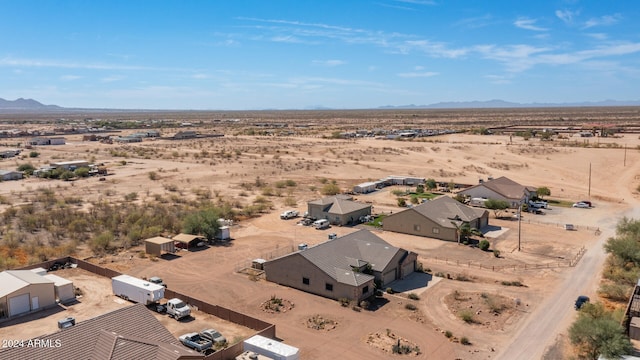 aerial view with a mountain view