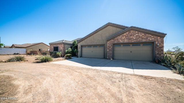 view of front of house featuring a garage