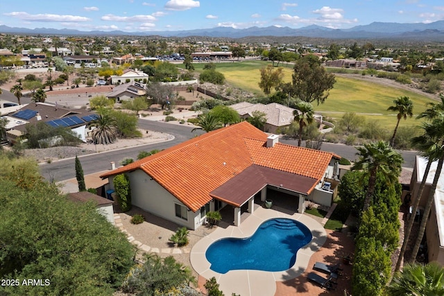 16804 E Monterey Dr, Fountain Hills, AZ 85268 - drone / aerial view with a residential view, a mountain view, and golf course view