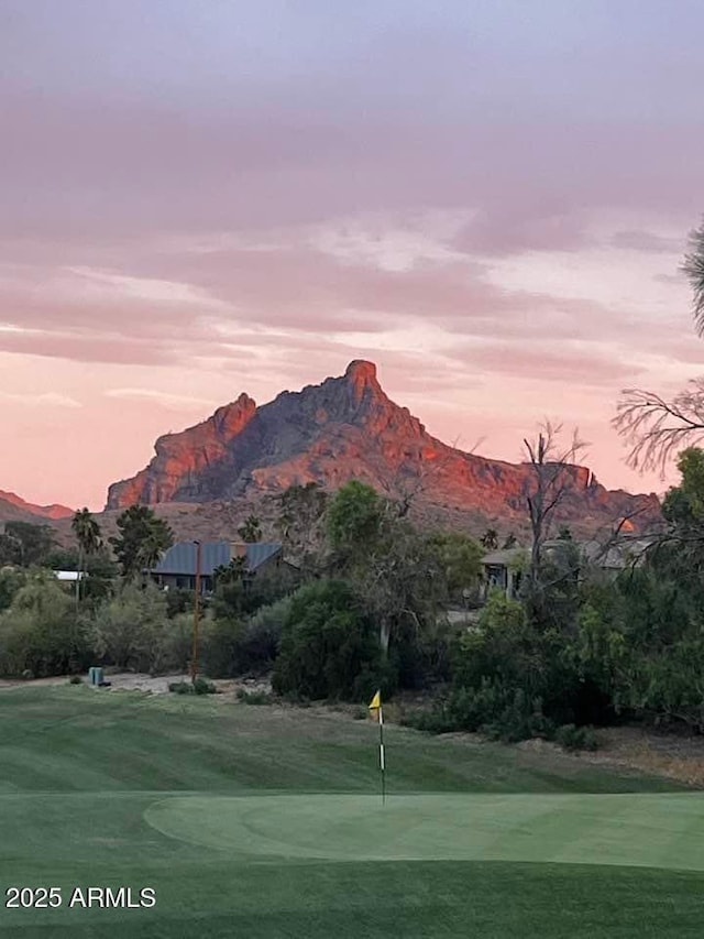 16804 E Monterey Dr, Fountain Hills, AZ 85268 - view of property's community with a yard, a mountain view, and view of golf course
