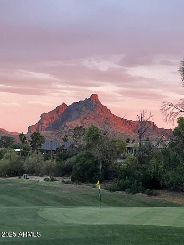16804 E Monterey Dr, Fountain Hills, AZ 85268 - view of community featuring a lawn, view of golf course, and a mountain view