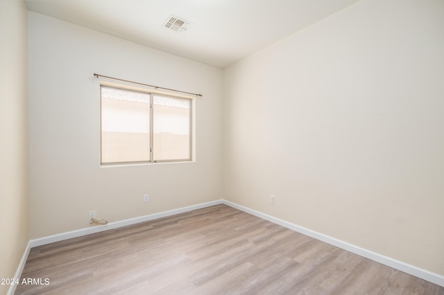 empty room featuring light wood-type flooring