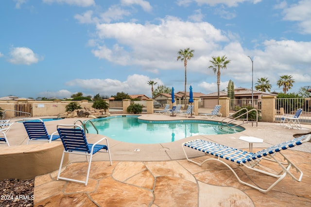 view of pool with a patio