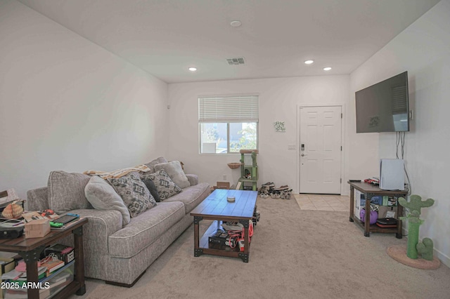 view of carpeted living room