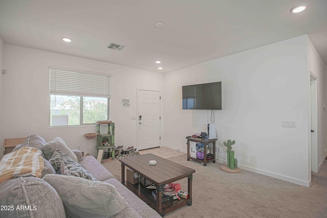 view of carpeted living room