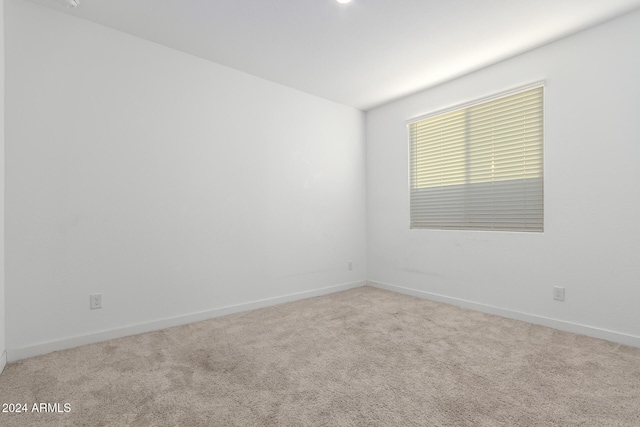 spare room with light colored carpet