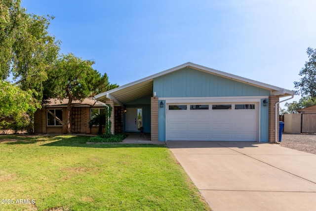 2161 E Harmony Cir, Mesa, AZ 85204 - mid-century modern home with a garage and concrete driveway