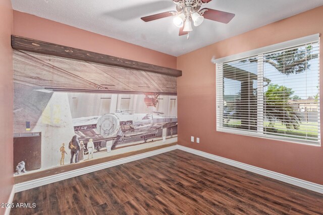 2161 E Harmony Cir, Mesa, AZ 85204 - bedroom featuring wood finished floors and a ceiling fan