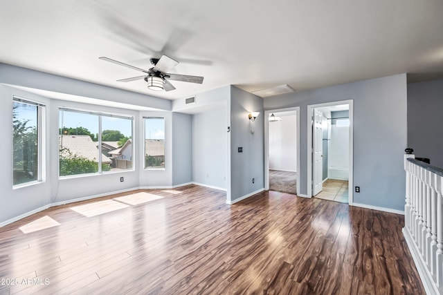 1638 N Avoca, Mesa, AZ 85207 - spare room featuring a ceiling fan, wood finished floors, and baseboards