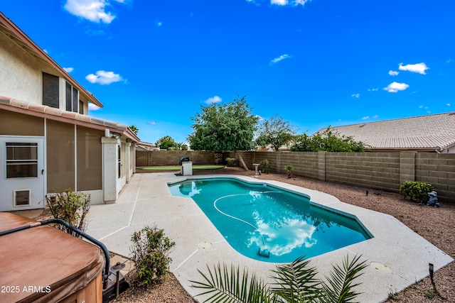 1638 N Avoca, Mesa, AZ 85207 - view of swimming pool featuring a patio and a fenced backyard