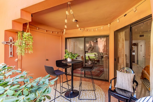 view of patio / terrace featuring visible vents