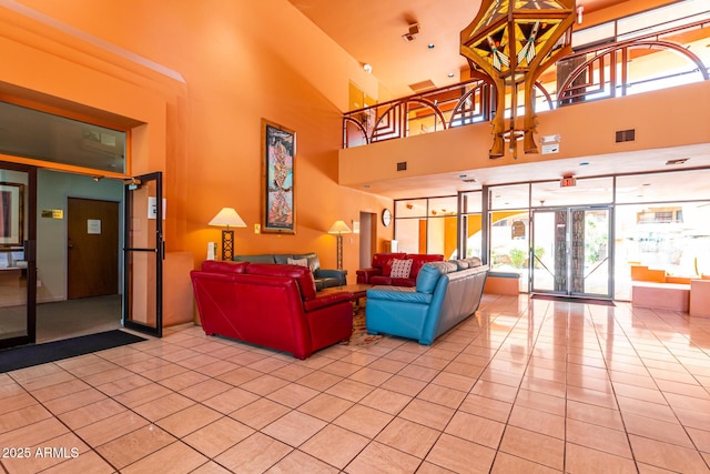building lobby featuring visible vents