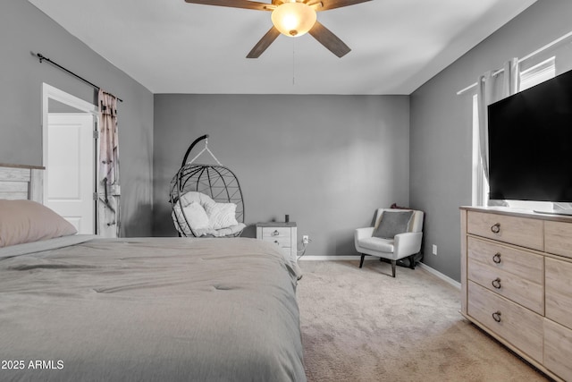 6085 E Athena Rd, Florence, AZ 85132 - bedroom featuring light carpet and a ceiling fan