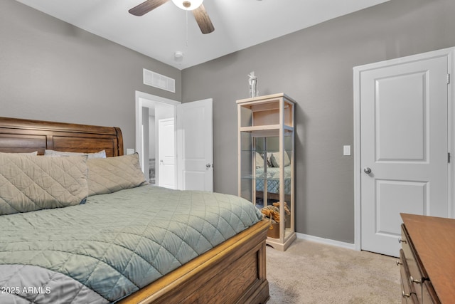 6085 E Athena Rd, Florence, AZ 85132 - bedroom with light colored carpet and a ceiling fan