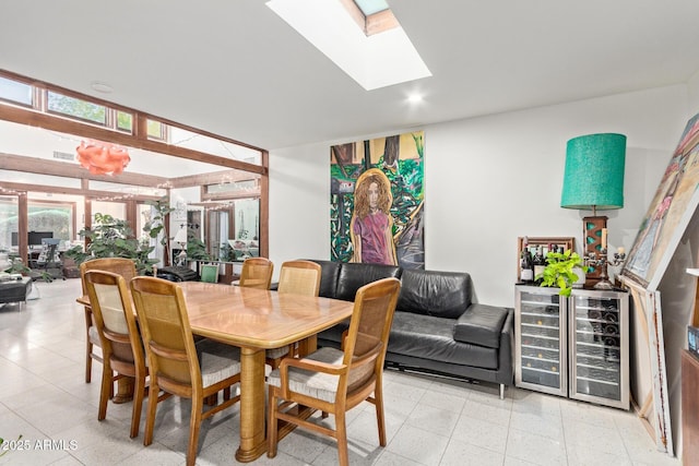 301 W Royal Palm Rd, Phoenix, AZ 85021 - dining space with wine cooler, a bar, and recessed lighting
