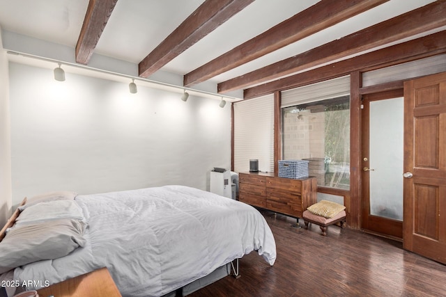 301 W Royal Palm Rd, Phoenix, AZ 85021 - bedroom with beam ceiling and wood finished floors
