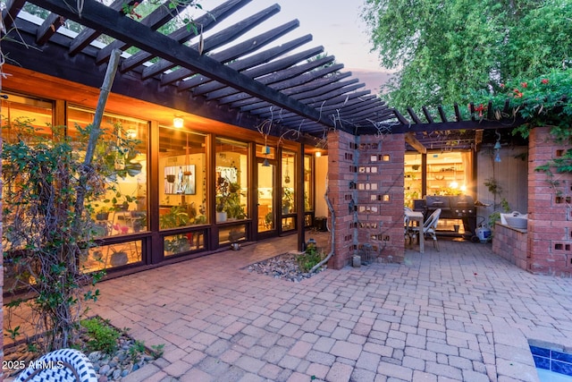 301 W Royal Palm Rd, Phoenix, AZ 85021 - view of patio featuring a pergola and outdoor dining area