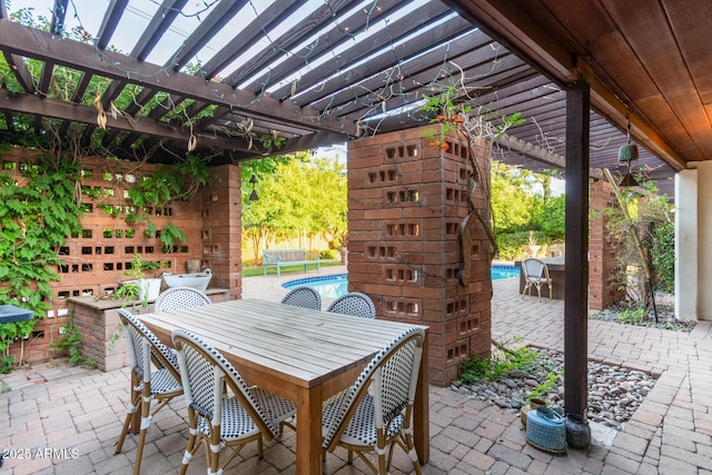 301 W Royal Palm Rd, Phoenix, AZ 85021 - view of patio with a pergola, outdoor dining area, and a trampoline