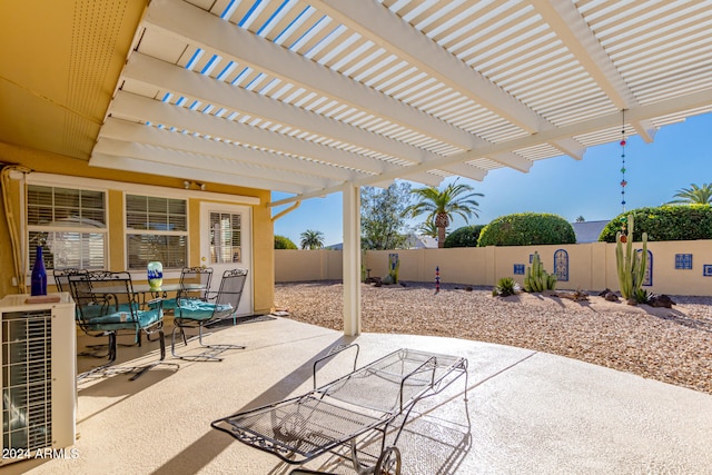 view of patio with a pergola