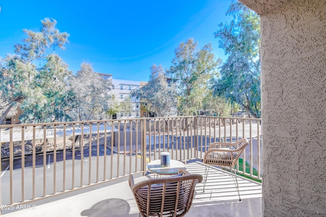 view of patio / terrace featuring a balcony