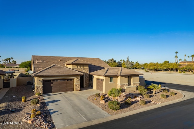 view of front of home featuring a garage