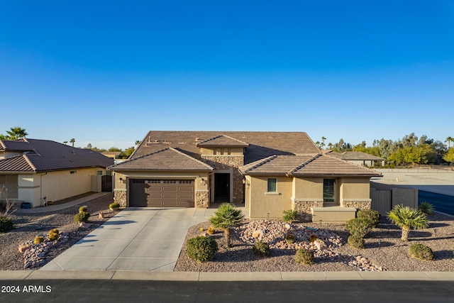 view of front of house featuring a garage