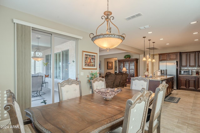 view of dining space