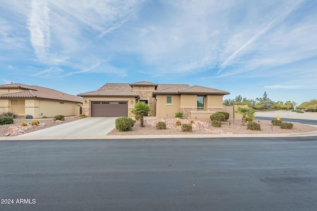 view of front of home featuring a garage