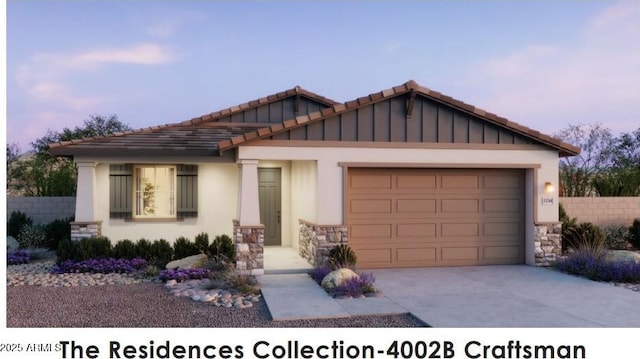 view of front of home featuring a garage