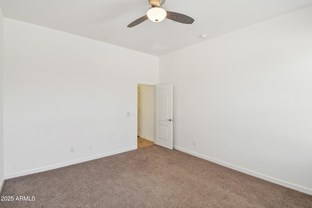 5557 W Mine Trl, Phoenix, AZ 85083 - carpeted spare room featuring ceiling fan and baseboards