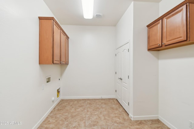5557 W Mine Trl, Phoenix, AZ 85083 - washroom with hookup for a washing machine, cabinet space, hookup for an electric dryer, hookup for a gas dryer, and baseboards